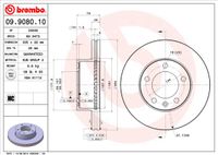 Remschijf BREMBO, Remschijftype: Binnen geventileerd, u.a. für Renault, Opel, Nissan