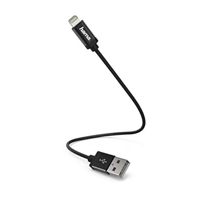 Hama iPhone/iPad datakabel/oplaadkabel [1x USB 2.0 stekker A - 1x Apple Lightning-stekker] 20.00cm Sc zwart