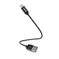 Hama iPhone/iPad datakabel/oplaadkabel [1x USB 2.0 stekker A - 1x Apple Lightning-stekker] 20.00cm Sc zwart