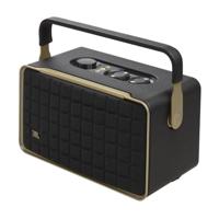 JBL Authentics 300, slimme home speaker met Wi-Fi, Bluetooth en voice assistant, retro style, in zwart, EU stekker (type C)