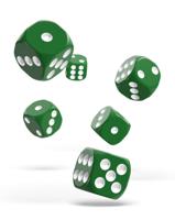 Oakie Doakie Dice D6 Dice 16 mm Solid - Green (12)
