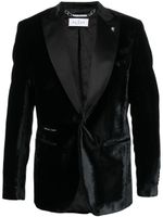 Philipp Plein blazer en velours à boutonnière - Noir - thumbnail