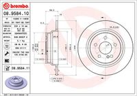 Remschijf BREMBO, Remschijftype: Massief, u.a. für Mercedes-Benz - thumbnail