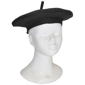 Funny Fashion carnaval verkleed baret hoed - Fransman - zwart - volwassenen   -