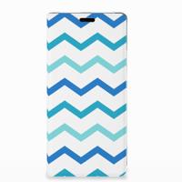 Samsung Galaxy Note 9 Hoesje met Magneet Zigzag Blauw