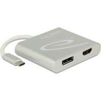 DeLOCK USB-C > 1x HDMI + 1x DisplayPort adapter 0,1 meter, 4K - thumbnail