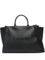 Lanvin sac à main en cuir à logo embossé - Noir