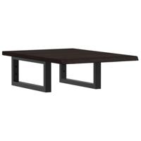 vidaXL Badkamer wandschap staal en massief eikenhout