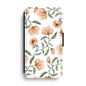 Peachy flowers: iPhone XS Max Flip Hoesje