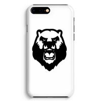 Angry Bear (white): Volledig Geprint iPhone 7 Plus Hoesje - thumbnail