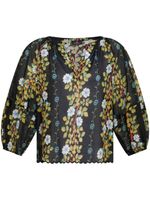 ETRO blouse en coton à fleurs - Noir