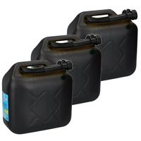 4x Jerrycans/benzinetanks 10 liter zwart - thumbnail