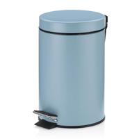 Kela 24290 Pedaalemmer, vuilnisbak, 3 l, metaal, Monaco, vorstblauw