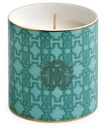 Roberto Cavalli Home bougie parfumée Turquoise Monogram (270g) - Bleu