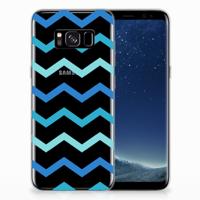 Samsung Galaxy S8 TPU bumper Zigzag Blauw