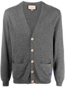 Gucci Horsebit-detail cashmere cardigan - Gris