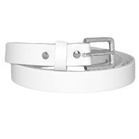 Take It Leren Riem 2 cm Wit | Maat 105