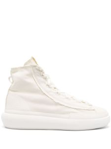 Y-3 Nizza distressed high-top sneakers - Blanc