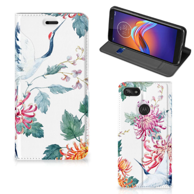 Motorola Moto E6 Play Hoesje maken Bird Flowers