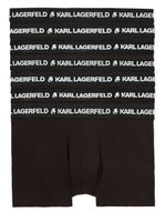 Karl Lagerfeld lot de sept boxers à taille à logo - Noir