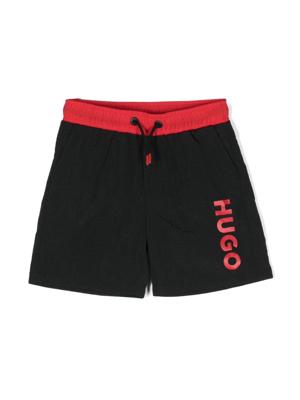 HUGO KIDS Zwembroek met logoprint - Zwart