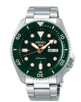 Seiko 5 Sports SRPD63K1 Horloge Automaat staal zilverkleurig-groen 42,5 mm