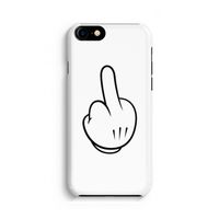 Middle finger white: Volledig Geprint iPhone 7 Hoesje - thumbnail