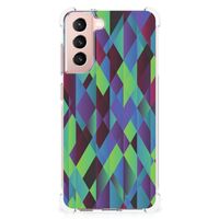 Samsung Galaxy S21 FE Shockproof Case Abstract Green Blue - thumbnail