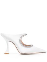 Stuart Weitzman escarpins Xcurve à ornements en cristal - Blanc