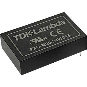 TDK PXG-M20-24WS12 DC/DC-converter 5 V/DC 15 V/DC, -15 V/DC 1.67 A 20 W Aantal uitgangen: 1 x Inhoud 1 stuk(s)