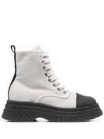 GANNI bottines Creepers à lacets - Gris