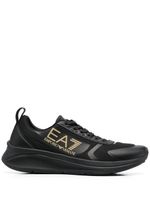 Ea7 Emporio Armani baskets à patch logo - Noir