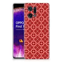 OPPO Find X5 TPU bumper Batik Rood - thumbnail