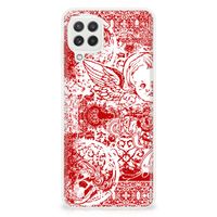 Silicone Back Case Samsung Galaxy A22 4G | M22 Angel Skull Rood