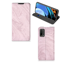 Xiaomi Poco M3 | Redmi 9T Standcase Marble Pink - Origineel Cadeau Vriendin - thumbnail