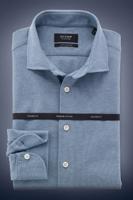 OLYMP SIGNATURE Tailored Fit Overhemd blauw, Effen - thumbnail