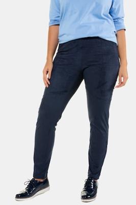 Ulla Popken Jegging Sienna, suède look, ritssluiting opzij - Grote Maten