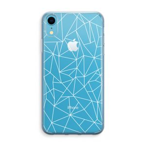 Geometrische lijnen wit: iPhone XR Transparant Hoesje