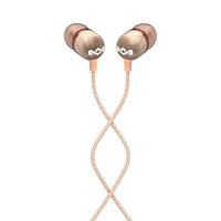 Marley Smile Jamaica In-Ear Oortjes – Oordopjes met 1-Knop Microfoon Bediening, Ruis Isolerend ontwerp 9.2mm Driver, Oordopjes Inbegrepen in 2 Maten voor Langdurig Comfort, Knoopvrij Draad - Koper