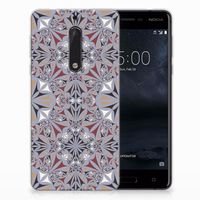 Nokia 5 TPU Siliconen Hoesje Flower Tiles