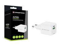 CONCEPTRONIC 2-poorts 20W GaN USB-PD-oplader, USB-C x 1, USB-A x 1, QC 3.0, PPS