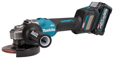 Makita GA026GM201 40V Max Haakse Slijper 125mm 2x4,0Ah Accu met Lader in Mbox
