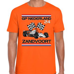 Verkleed t-shirt voor heren - GP - racing - oranje - supporter - themafeest