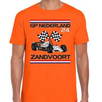 Verkleed t-shirt voor heren - GP - racing - oranje - supporter - themafeest - thumbnail