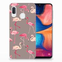 Samsung Galaxy A20e TPU Hoesje Flamingo - thumbnail