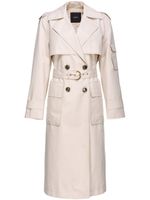 PINKO trench en coton mélangé à taille ceinturée - Tons neutres