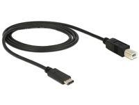 DeLOCK 83601 USB-kabel 1 m USB 2.0 USB C USB B Zwart - thumbnail