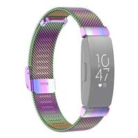 By Qubix - Compatible met Fitbit Inspire Milanese bandje met gesp - Maat: Small - Multi - Compatible fitbit bandje