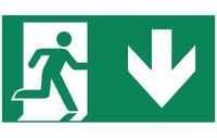 TEC Pictogram-D man pijl beneden enkelzijdig