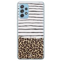 Samsung Galaxy A52 (5G) siliconen telefoonhoesje - Leopard lines